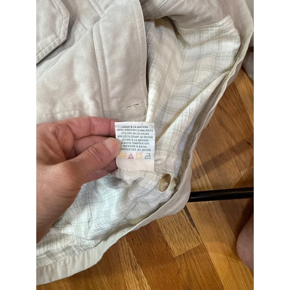 Vintage Northern Reflections Utility Jacket Beige Cotton 90s Chore Mens Large